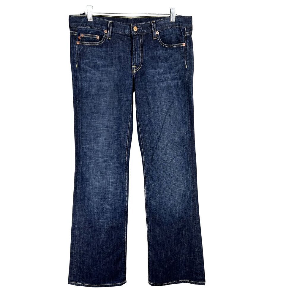 J. Crew NEW Hipslung Womens Size 29S US 8 Mid-Rise Bootcut Jeans Dark Wash Edgy